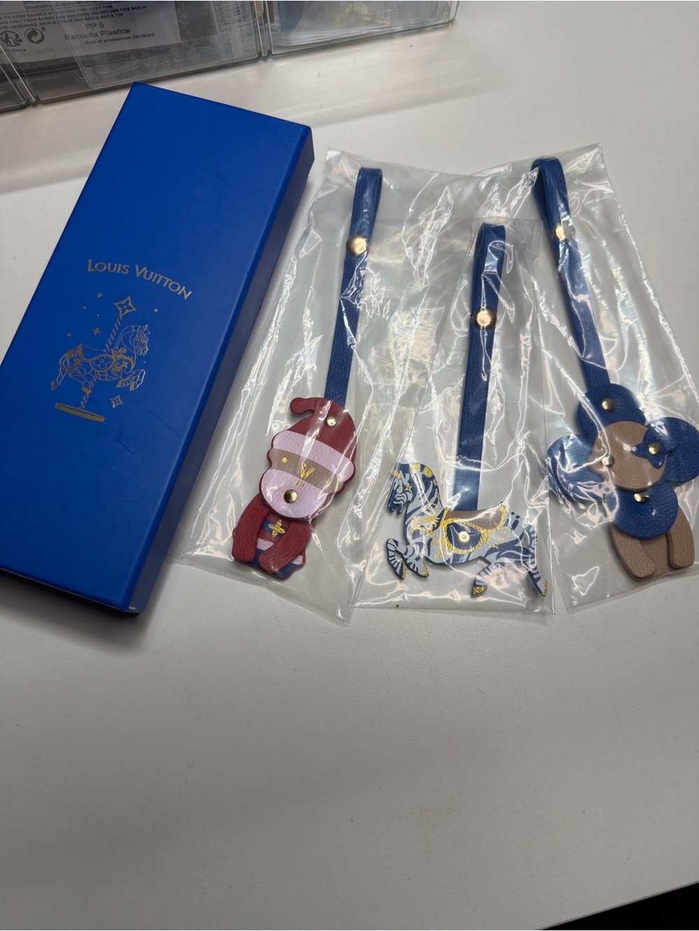 Louis Vuitton Set Leather Bag Charms - Set of 3